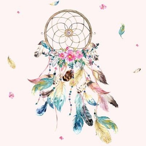8" Bohemian Dreams / Free Falling Florals / PINK
