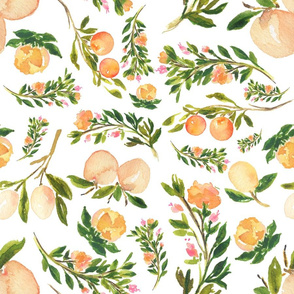 18" Floral Peaches 