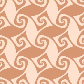 spiral trellis - desert peach