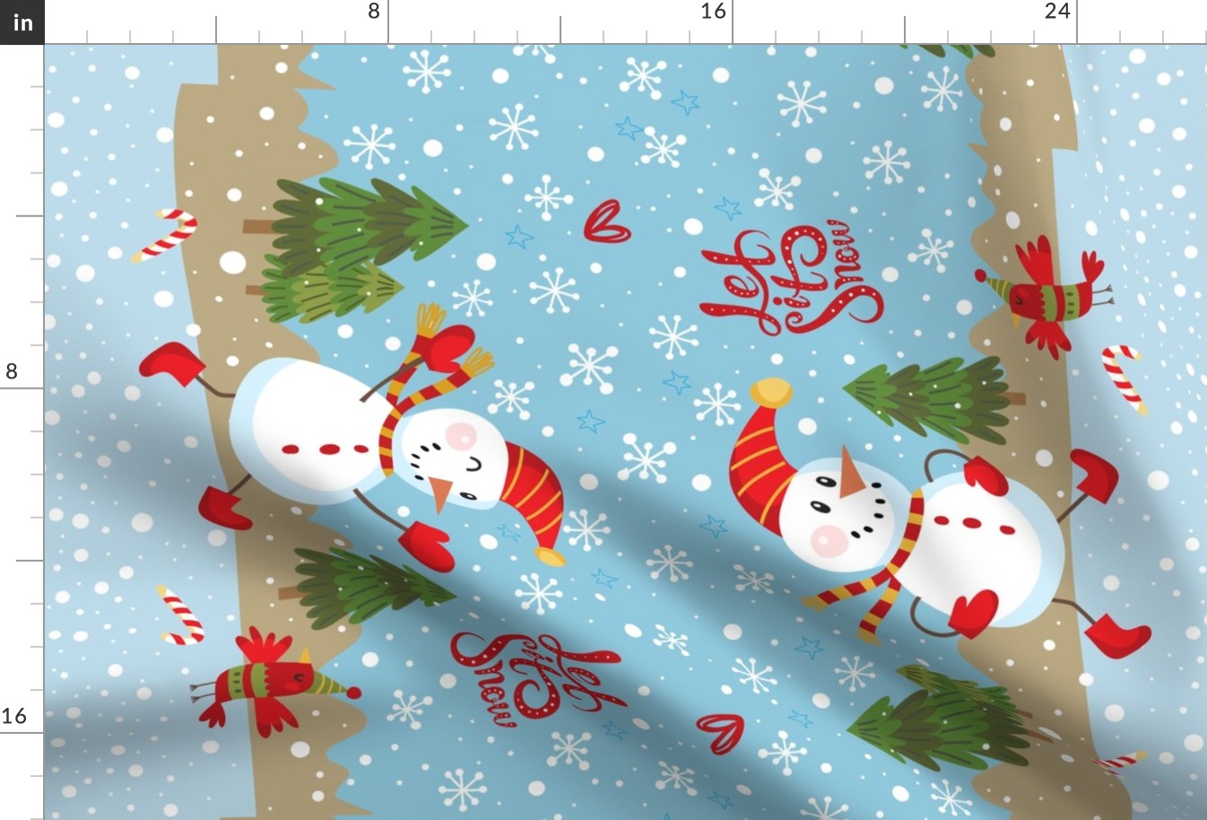 Tea Towel-Festive Snowmen-B