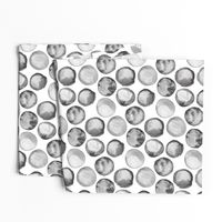 Large Watercolor Polka Dots || Spots Drops  Gray Grey Black White Neutral Abstract _ Miss Chiff Designs 