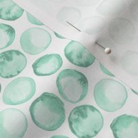 Watercolor spots Mint Green large watercolour polka dots_Miss Chiff Designs