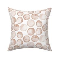 Watercolor Spots Brown tan Khaki Taupe  XL Abstract Polka Dots Watercolour_Miss Chiff Designs