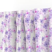 Watercolor violet pansy floral lilac pink purple_Miss Chiff Designs