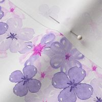 Watercolor violet pansy floral lilac pink purple_Miss Chiff Designs