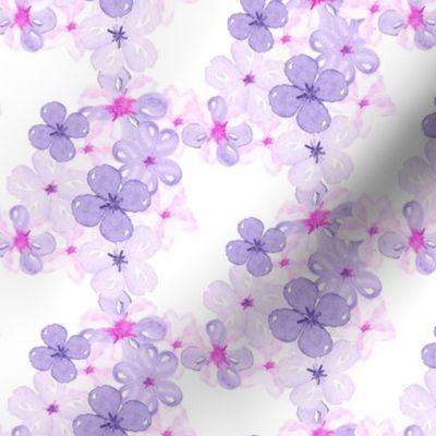 Watercolor violet pansy floral lilac pink purple_Miss Chiff Designs