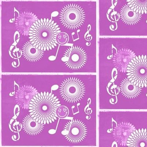 MDZ38 - Large - Musical Daze Tiles in Monochromatic Lilac Medley
