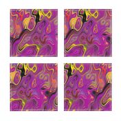 FOREST WILD LIANAS CREEPERS FLOWERS LAVA LAMP FUCHSIA YELLOW