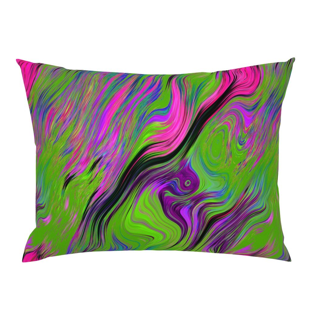 XL FEATHERED LAVA LAMP PSYCHEDELIC FEVER GREEN LIME VIOLET FUCHSIA PINK