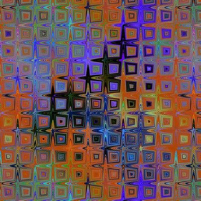 MINI PEBBLE SQUARE MOSAIC PURPLE ORANGE BURNT PSYCHEDELIC FEVER