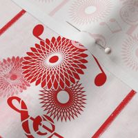 MDZ14 - Medium - Musical Daze Tiles in Red and Pink 