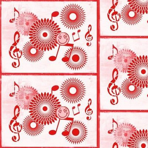 MDZ14 - Medium - Musical Daze Tiles in Red and Pink 