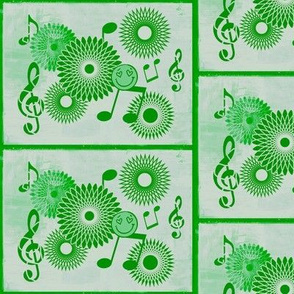 MDZ18 - Medium - Musical Daze Tiles in Green and Grey