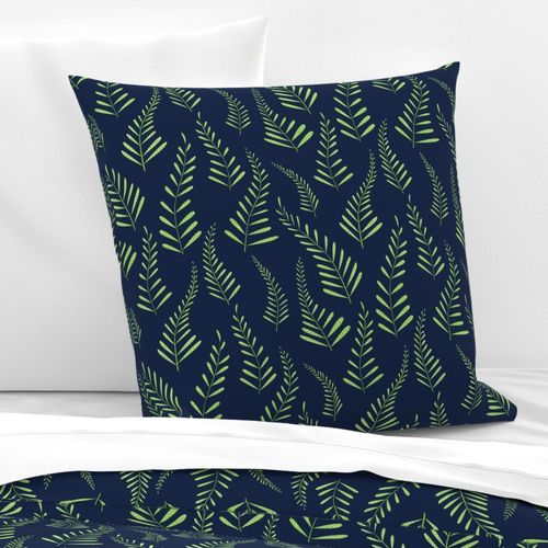 Ferns - Indigo and Green