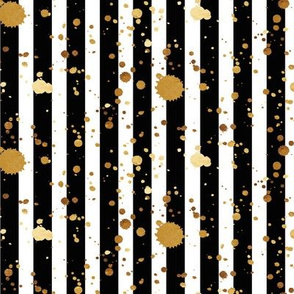 Stripes & Splatter - Gold - Small Scale