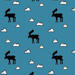 Arctic Moose and Mountains