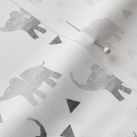 Elephants & Triangles - Silver - Small Scale