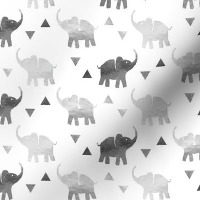 Elephants & Triangles - Silver - Small Scale