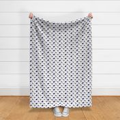 Elephants & Triangles - White Navy Gray - Small Scale