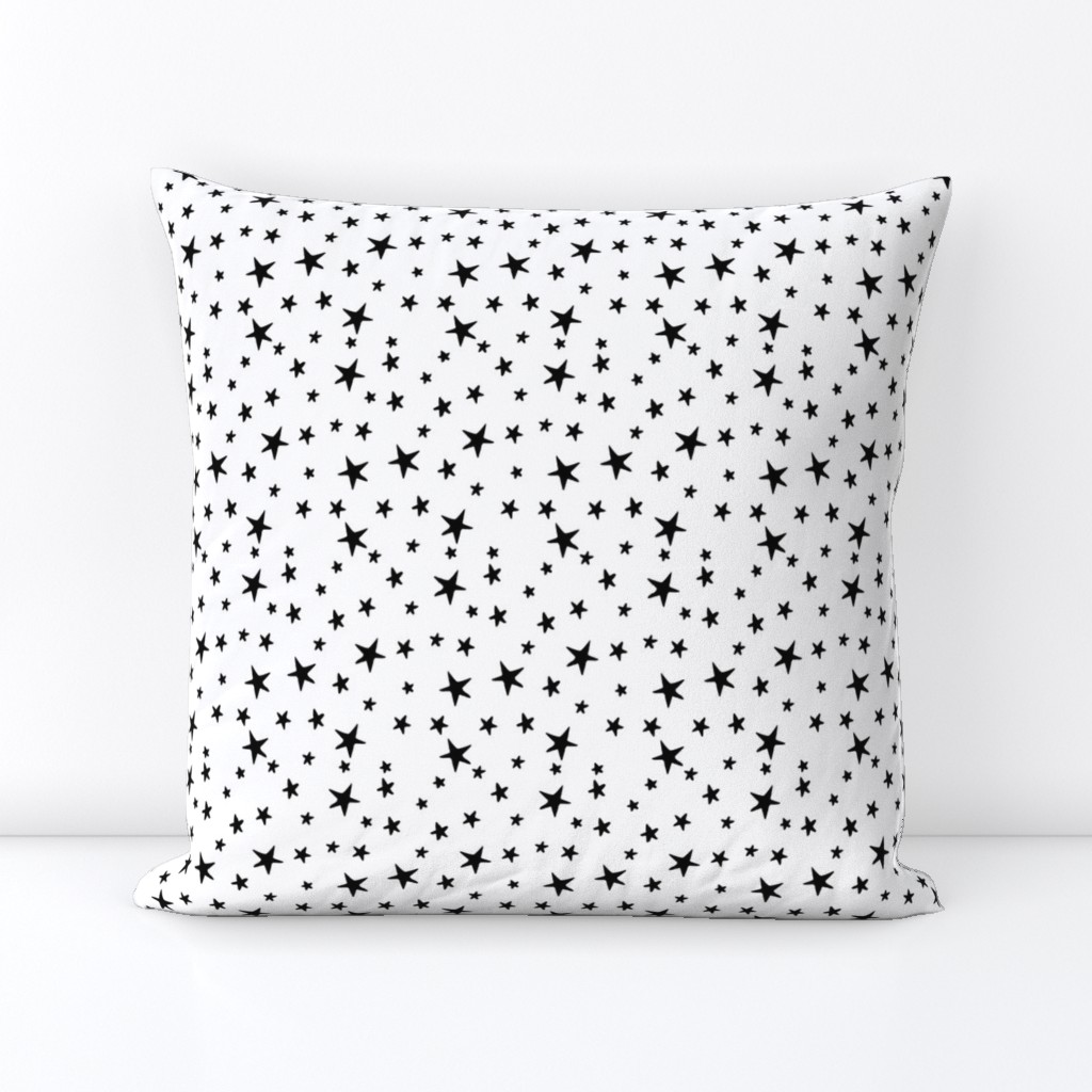 Drawn Stars - Black on White - Small Scale