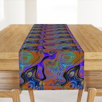 PEACOCK ABSTRACT LAVA LAMP PURPLE ORANGE BURNT liquid PSYCHEDELIC FEVER