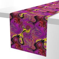 PEACOCK ABSTRACT LAVA LAMP FUCHSIA YELLOW  PSYCHEDELIC FEVER