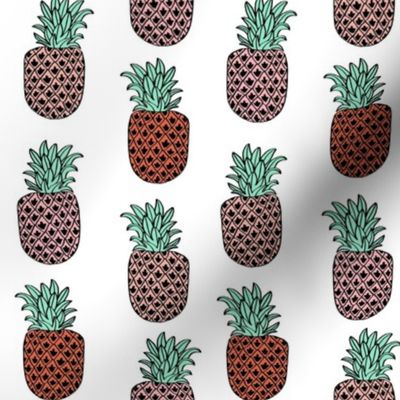 pineapple fabric // pineapples fruit fruits summer tropical design by andrea lauren - mint