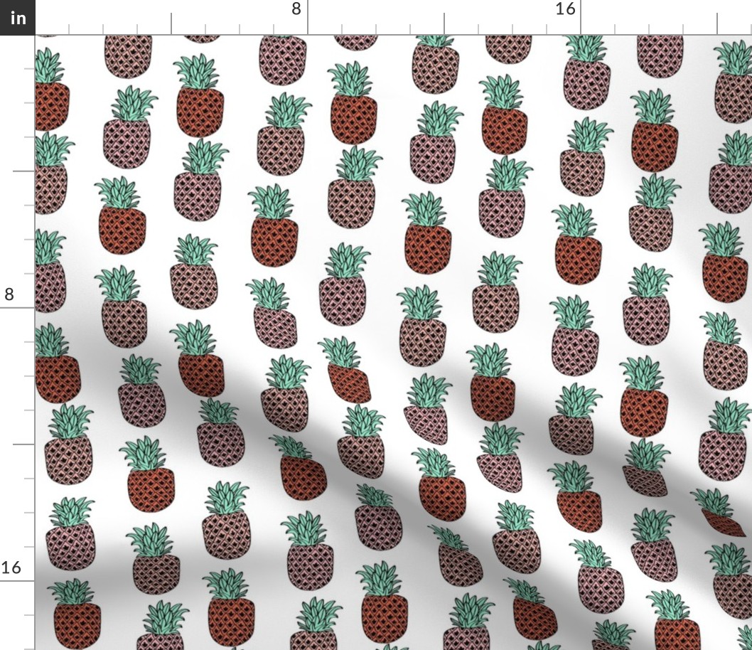 pineapple fabric // pineapples fruit fruits summer tropical design by andrea lauren - mint