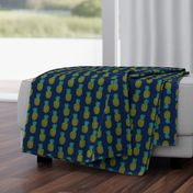 pineapple fabric // pineapples fruit fruits summer tropical design by andrea lauren - navy