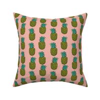 pineapple fabric // pineapples fruit fruits summer tropical design by andrea lauren - peach
