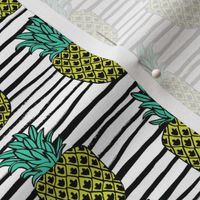 pineapple fabric // pineapples fruit fruits summer tropical design by andrea lauren - stripes