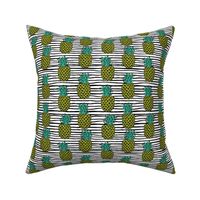 pineapple fabric // pineapples fruit fruits summer tropical design by andrea lauren - stripes