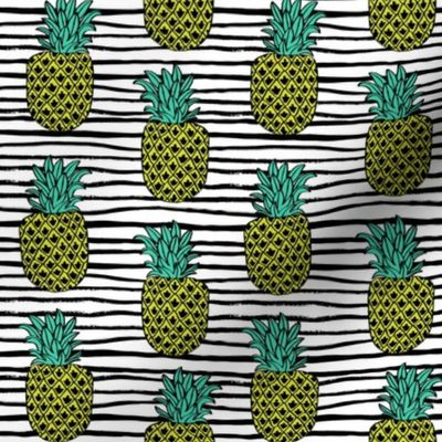 pineapple fabric // pineapples fruit fruits summer tropical design by andrea lauren - stripes