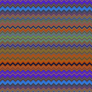 CHEVRON 1 LAMP PSYCHEDELIC FEVER PURPLE ORANGE BURNT