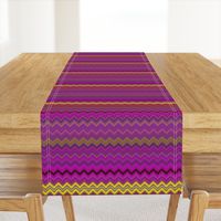 CHEVRON 1 LAMP PSYCHEDELIC FEVER FUCHSIA YELLOW