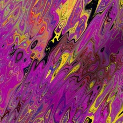 large EXPLOSION WAVE REFLECTION LAVA LAMP PSYCHEDELIC FEVER fuchsia yellow