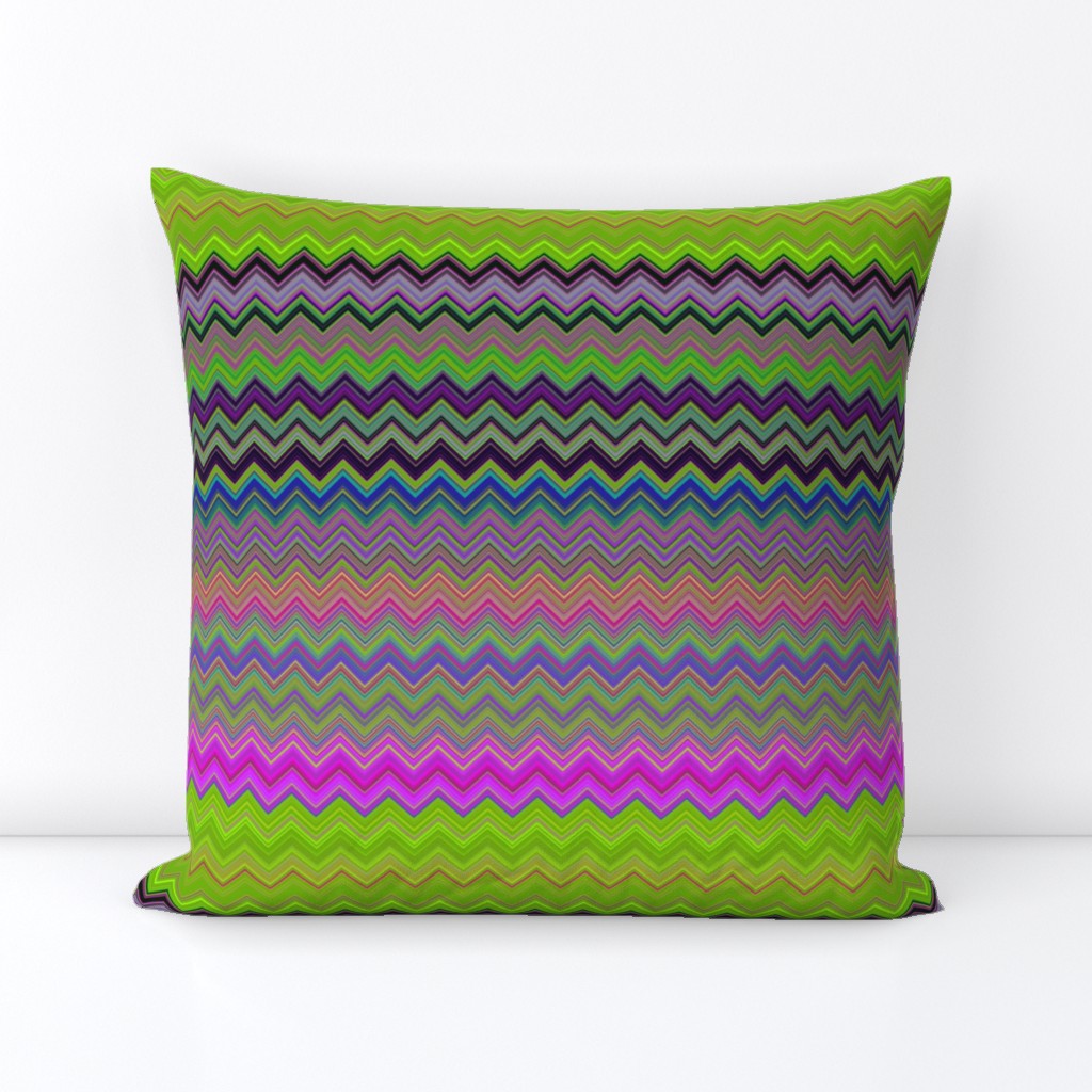 CHEVRON 2 LAMP PSYCHEDELIC FEVER GREEN LIME VIOLET FUCHSIA PINK