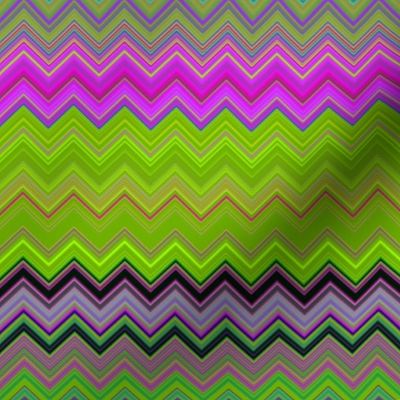 CHEVRON 2 LAMP PSYCHEDELIC FEVER GREEN LIME VIOLET FUCHSIA PINK