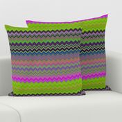 CHEVRON 2 LAMP PSYCHEDELIC FEVER GREEN LIME VIOLET FUCHSIA PINK
