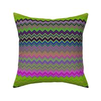 CHEVRON 2 LAMP PSYCHEDELIC FEVER GREEN LIME VIOLET FUCHSIA PINK