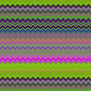 CHEVRON 2 LAMP PSYCHEDELIC FEVER GREEN LIME VIOLET FUCHSIA PINK