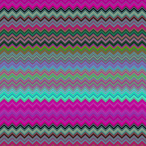 CHEVRON 2 FUCHSIA TURQUOISE LIME liquid jungle