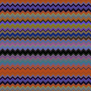 CHEVRON 3 LAMP PSYCHEDELIC FEVER PURPLE ORANGE BURNT