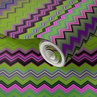 CHEVRON 3 LAMP PSYCHEDELIC FEVER GREEN LIME VIOLET FUCHSIA PINK