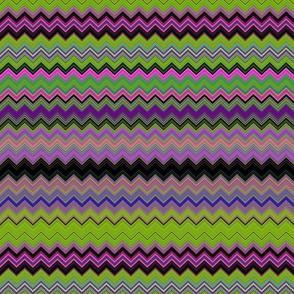 CHEVRON 3 LAMP PSYCHEDELIC FEVER GREEN LIME VIOLET FUCHSIA PINK