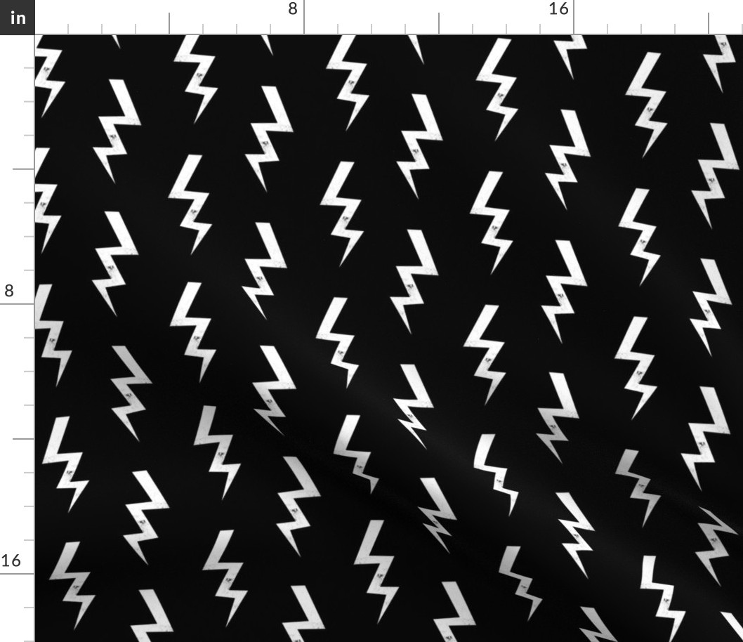 bolt fabric halloween lightning bolt design super hero bolt design bw