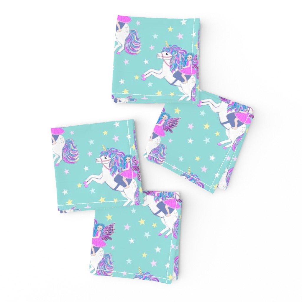 unicorn and fairy pastel with stars // kawaii