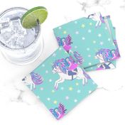 unicorn and fairy pastel with stars // kawaii