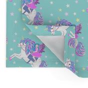 unicorn and fairy pastel with stars // kawaii