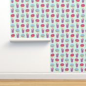 unicorn iced coffee design donuts and coffees brights mint